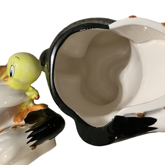 Vintage 1993 looney toons Sylvester and tweety ceramic cookie jar - Picture 7 of 7